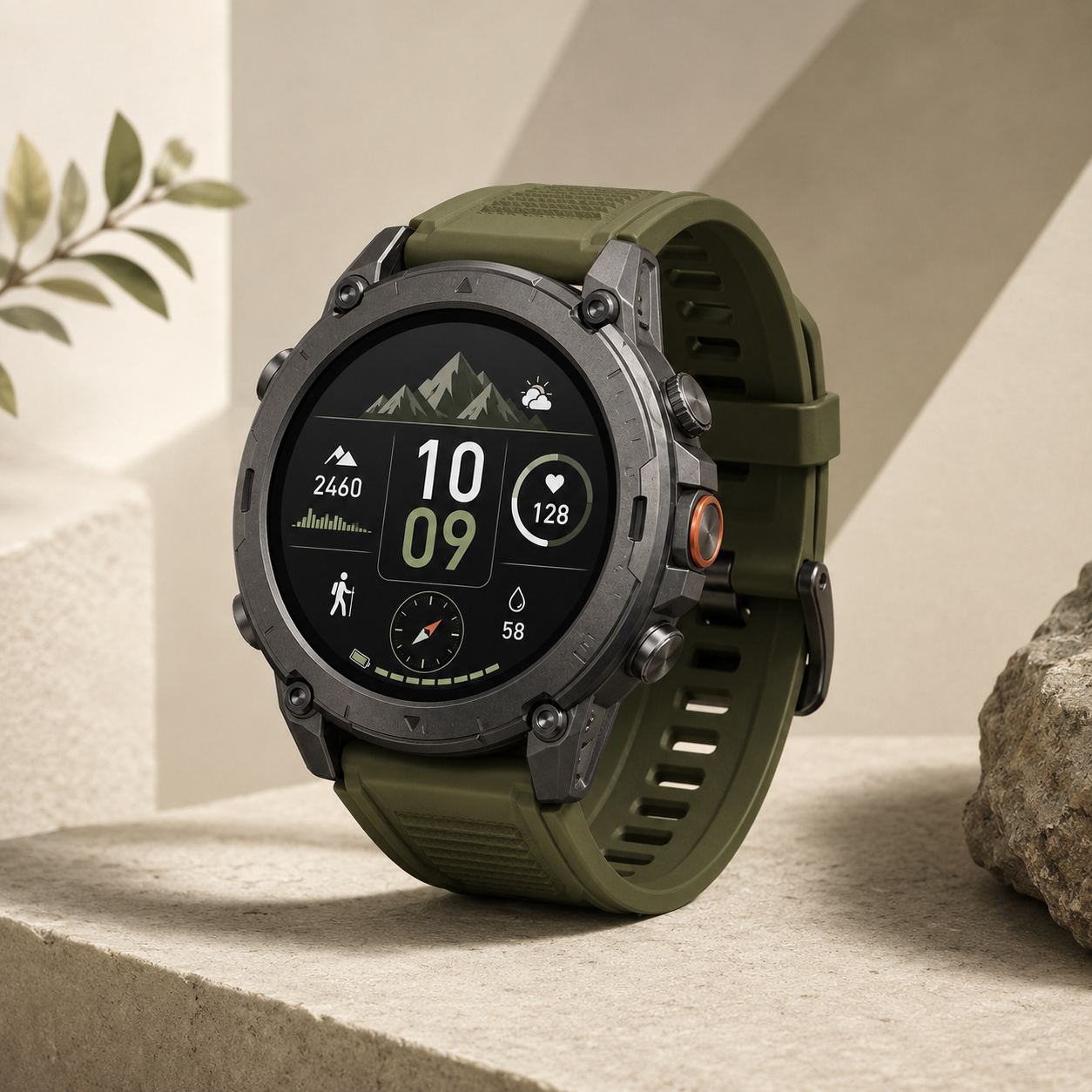 Rugged Outdoor Smart Watch for Sports, Hiking & Everyday Use