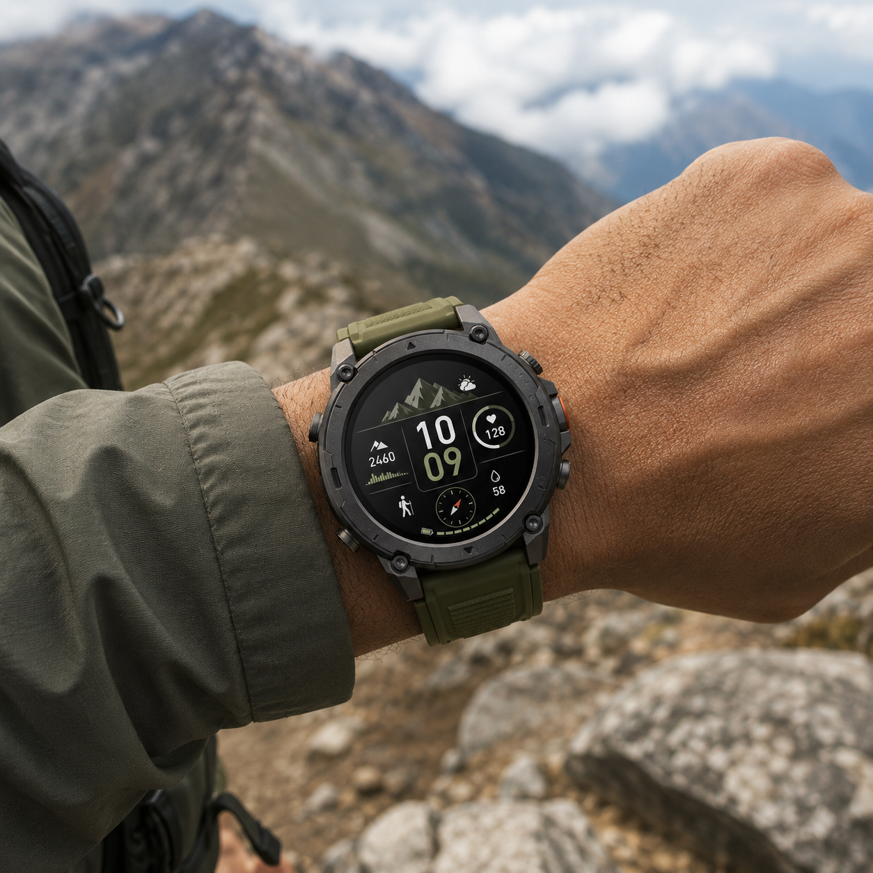 Rugged Outdoor Smart Watch for Sports, Hiking & Everyday Use