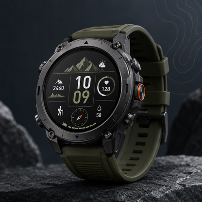 Rugged Outdoor Smart Watch for Sports, Hiking & Everyday Use