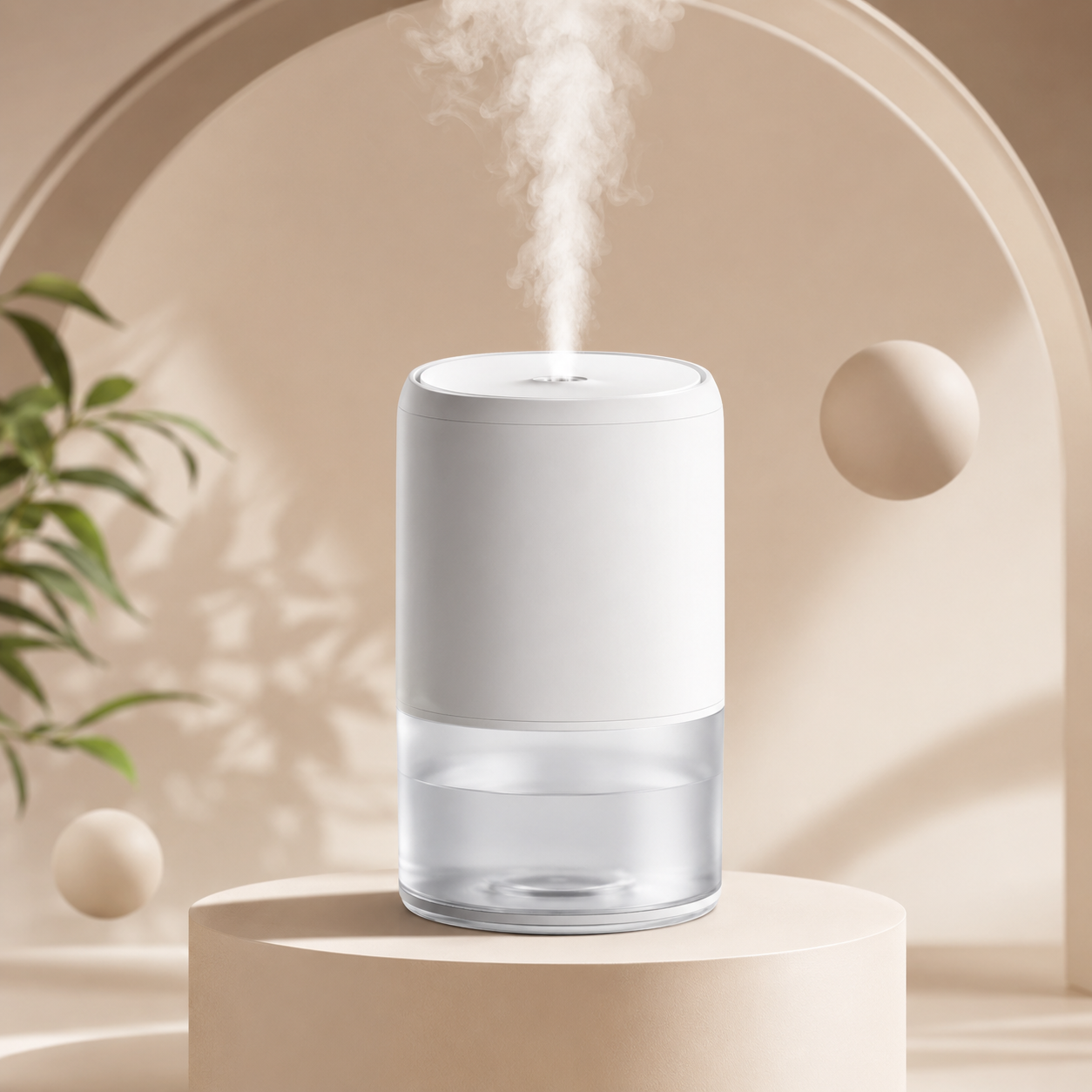 Compact Cool Mist Humidifier for Bedroom, Desk & Home
