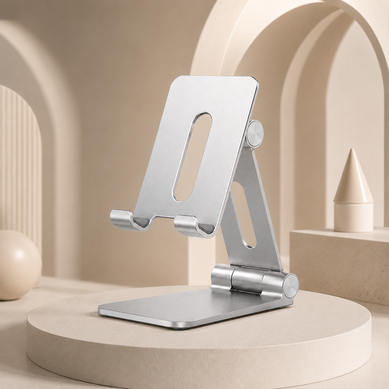 Adjustable Foldable Phone Stand for Desk, Kitchen & Office