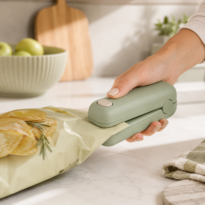 Mini Bag Sealer for Food Storage, Snacks & Kitchen Use