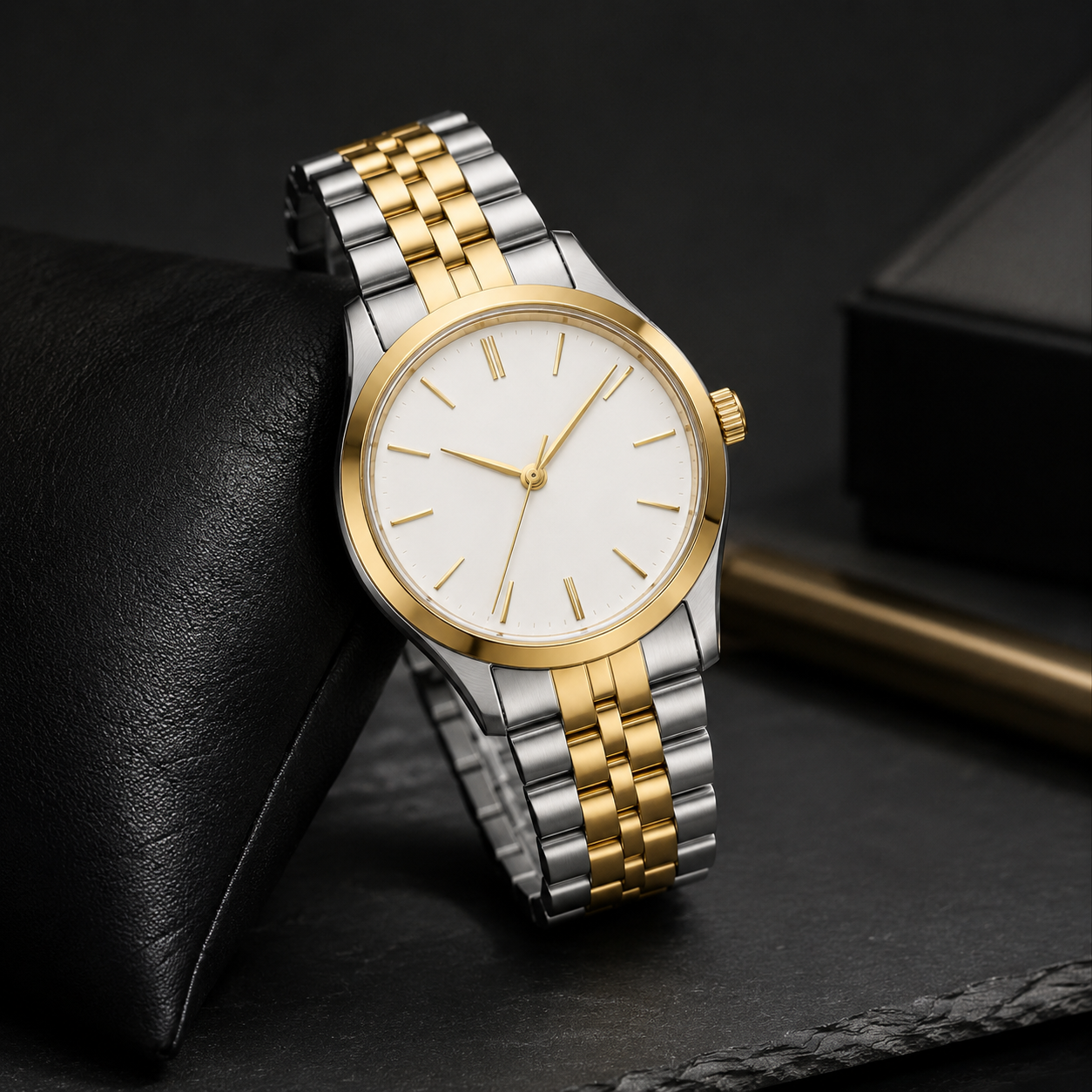 Two-Tone Stainless Steel Watch for Everyday Style, Work & Casual Wear