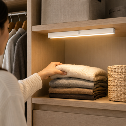 Motion Sensor LED Light Bar for Cabinets, Closets & Hallways
